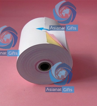 75 x 60mm 3-ply Carbonless Paper Rolls White/Pink/Canary