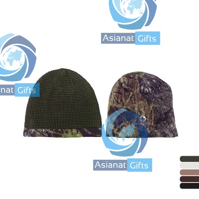 Reversible Camo and Waffle Knit Beanie