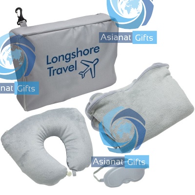 3-Piece Travel Pillow &amp; Blanket Set